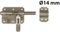 Verrou Verrou De Box À Cadenas Ø14 Mm Afbat, Acier Inox Brossé