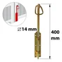Verrou De Barrière Acier Zingué, H.40 X L.5 X P.3 Mm