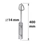 Verrou De Barrière Acier Zingué, H.40 X L.5 X P.3 Mm