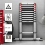 Echelle Télescopique Aluminium Hailo 11 Échelons H.3.2 M
