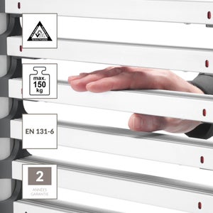 Echelle Télescopique Aluminium Hailo 13 Échelons H.3.8 M