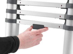 Echelle Télescopique Aluminium Hailo 13 Échelons H.3.8 M