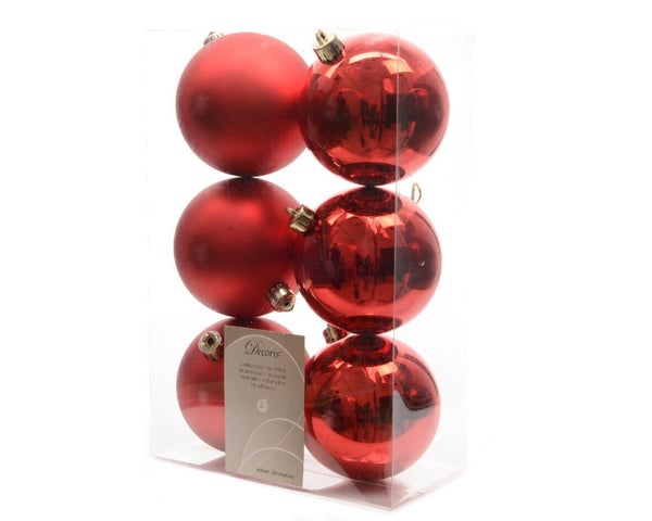 Boule de noël en plastique rouge noël