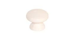 Bouton de meuble rond Univers, bois blanc peint, Diam.35 mm