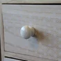 Bouton de meuble rond Univers, bois blanc peint, Diam.35 mm