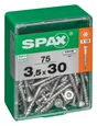 Lot De 75 Vis Acier Tête Autofraisée Plate Spax, Diam.3.5 Mm X L.30 Mm