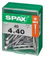Lot De 40 Vis Acier Tête Autofraisée Plate Spax, Diam.4 Mm X L.40 Mm