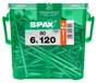 Lot De 80 Vis Acier Tête Plate Spax, Diam.6 Mm X L.120 Mm