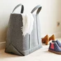 Sac à bûches gris foncé Belhara 2, LE MARQUIER, l.50 x H.55 cm