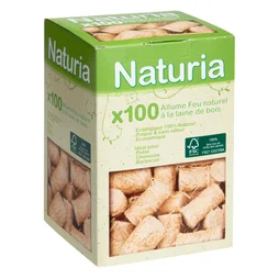 Boîte de 100 allume-feux 100 % naturels, NATURIA