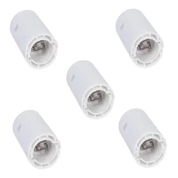 Lot de 5 douilles électriques automatique B22 polyamide, Blanc
