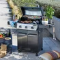 Barbecue au gaz - 142 x 55 x 114 cm - NATERIAL Kenton, 3 brûleurs, noir