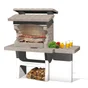 Barbecue en béton beige et gris Luxor, l.159 x L.72 x H.161 cm