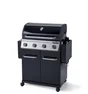 Barbecue au gaz - 154 x 55 x 114 cm - NATERIAL Kenton, 4 brûleurs, noir