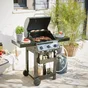 Barbecue au gaz - 114 x 55 x 114 cm - NATERIAL Alton, 3 brûleurs, noir