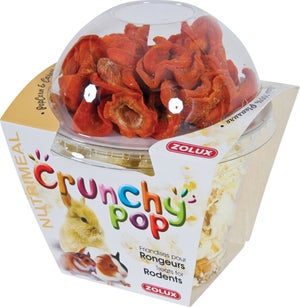 Friandise rongeur crunchy pop corn carotte 43g