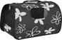 Panier transport chien / chat flower m noir