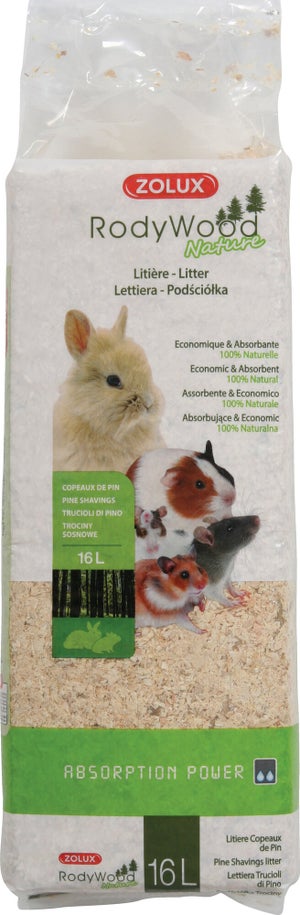 Litière rodywood nature 16l