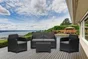 Salon bas de jardin, plastique recyclé, SORRENTO Anthracite, 4 personnes