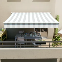  Store banne manuel 2.95 x 2 m Calima blanc, toile polyester blanc gris 