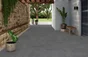 Carrelage sol extérieur effet béton anthracite Bristol l.45 x L.45 cm