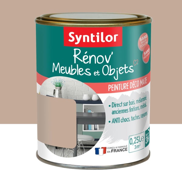 Peinture meuble et boiserie Rénov SYNTILOR caramel mat 250 ml