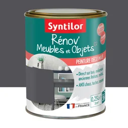 Peinture meuble et boiserie Rénov' SYNTILOR gris design mat 250 ml