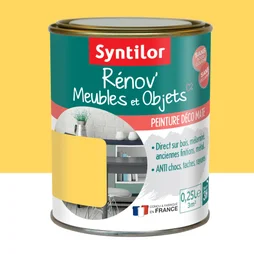 Peinture meuble et boiserie Rénov' SYNTILOR jaune mat 250 ml