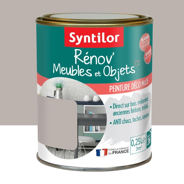 Peinture meuble et boiserie Rénov' SYNTILOR taupe bohème mat 250 ml