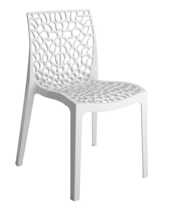 Chaise de jardin Grafik en résine injectée blanc