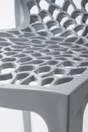 Chaise de jardin Grafik en résine injectée gris / argent
