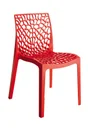Chaise de jardin TELEHIT GARDEN Grafik en résine injectée rouge