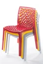 Chaise de jardin TELEHIT GARDEN Grafik en résine injectée rouge