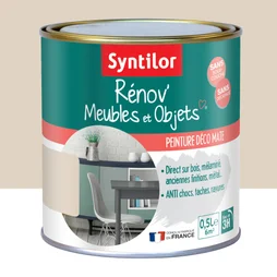Peinture meuble et boiserie Rénov SYNTILOR beige poudré mat 0.5 l