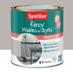 Peinture meuble et boiserie Rénov' SYNTILOR taupe bohème mat 0.5 l