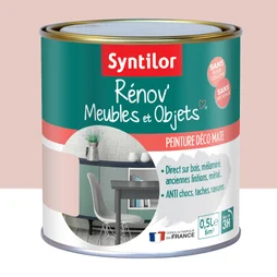 Peinture meuble et boiserie Rénov' SYNTILOR vieux rose mat 0.5 l