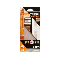 Lot De 3 Patins Abrasifs Dexter Pro, 93X185 Mm, Grains 120