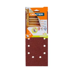 Lot De 5 Patins Abrasifs Dexter, 115 X 280 Mm, Grains 40