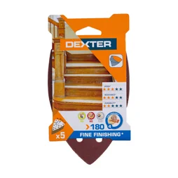 Lot De 5 Patins Abrasifs Dexter, 152 X 102 Mm, Grains 180