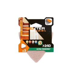 Lot De 3 Patins Abrasifs Dexter Pro, 93X93 Mm, Grains 240