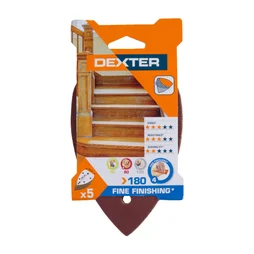 Lot De 5 Patins Abrasifs Dexter, 140 X 98 Mm, Grains 120