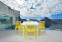 Chaise de jardin en résine Grafik jaune