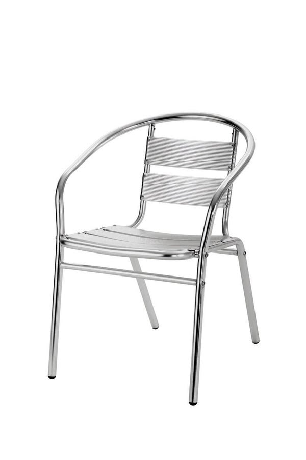 Fauteuil de jardin en aluminium Coffee time gris