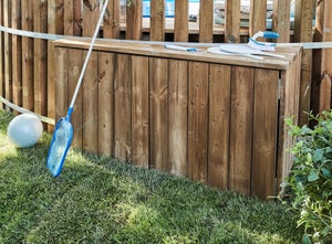 Epuisette de surface bleu pour piscine + manche 122 cm