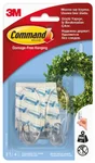 Lot de 2 crochets adhésif ovale, COMMAND transparent 0.9 kg