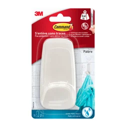 Patère COMMAND taille L, plastique, blanc