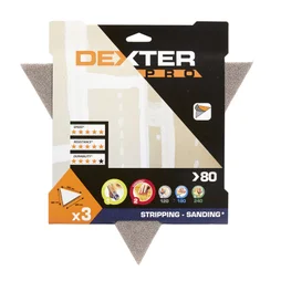 Abrasif Triangle Platre D290 Grain 80 Lot De 3 Dexter Pro