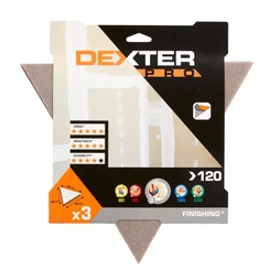 Lot De 3 Triangles Abrasifs Dexter Pro, 285 Mm, Grains 120