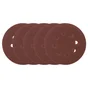 Lot de 5 disques abrasifs, DEXTER, l.125 x L.125 mm grain 180