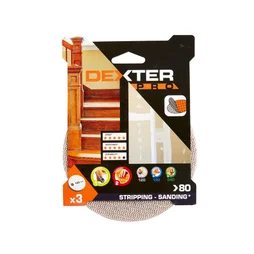 Lot De 3 Disques Abrasifs Dexter Pro, 125 Mm, Grains 80